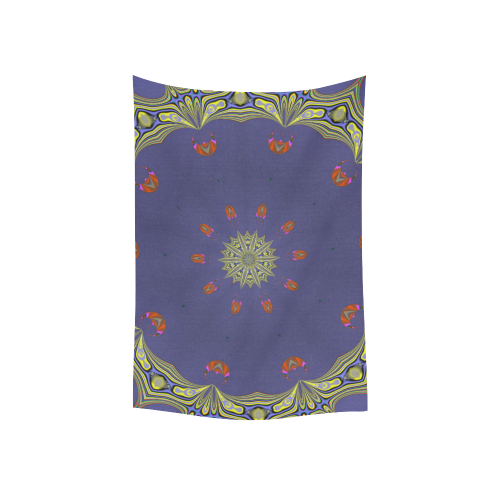 Fractal Kaleidoscope Mandala Flower Abstract 6 Cotton Linen Wall Tapestry 40"x 60"