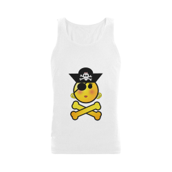 Pirate Emoticon - Smiley Emoji Girl Men's Shoulder-Free Tank Top (Model T33)