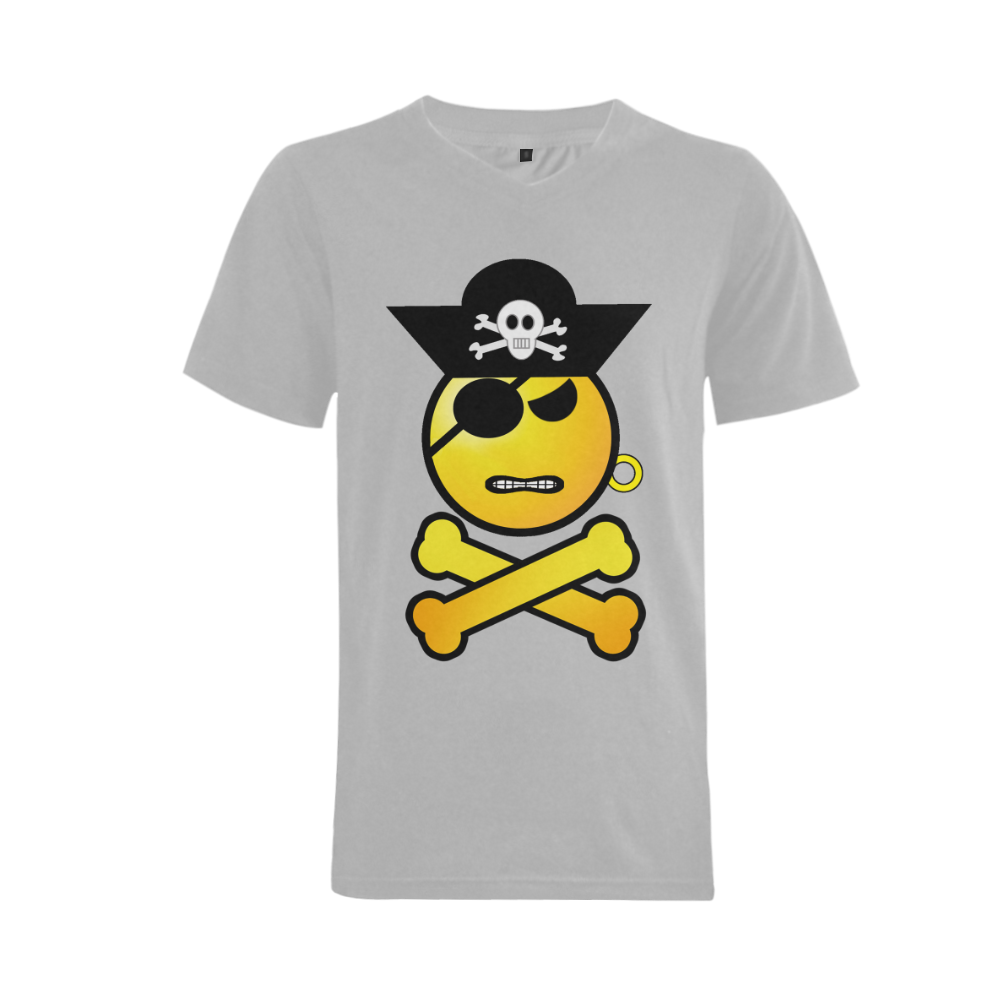Pirate Emoticon - Frowning Emoji Men's V-Neck T-shirt  Big Size(USA Size) (Model T10)