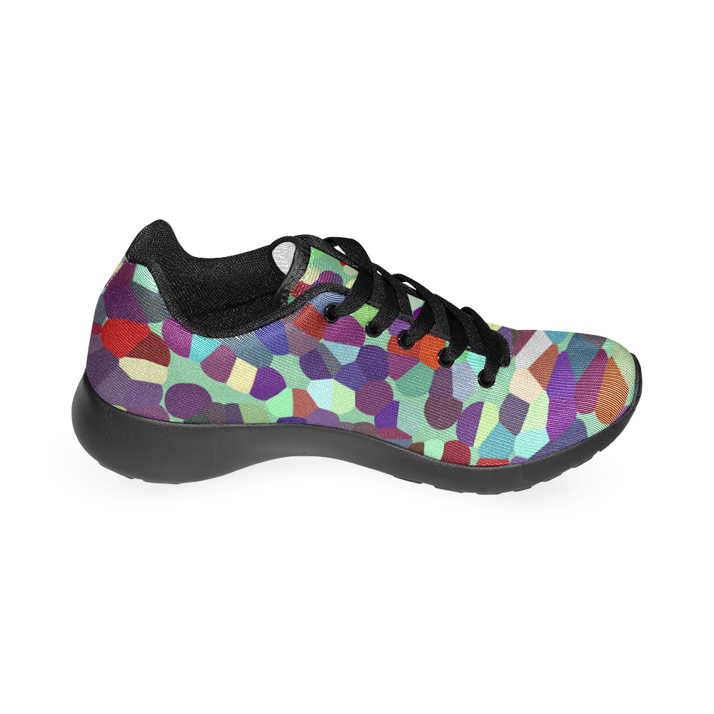 Rainbow Blobs Men’s Running Shoes (Model 020)