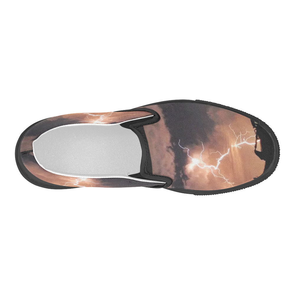 Mister Lightning Women's Slip-on Canvas Shoes (Model 019)