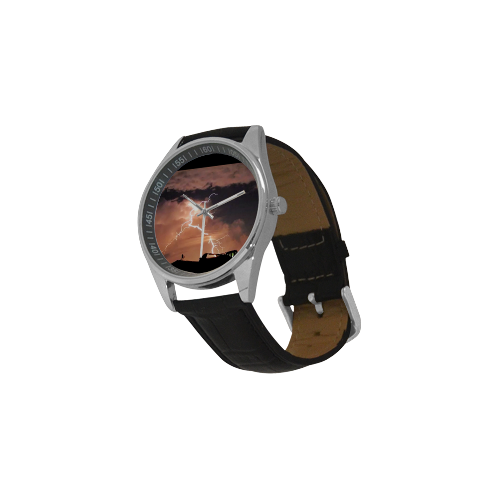 Mister Lightning Men's Casual Leather Strap Watch(Model 211)