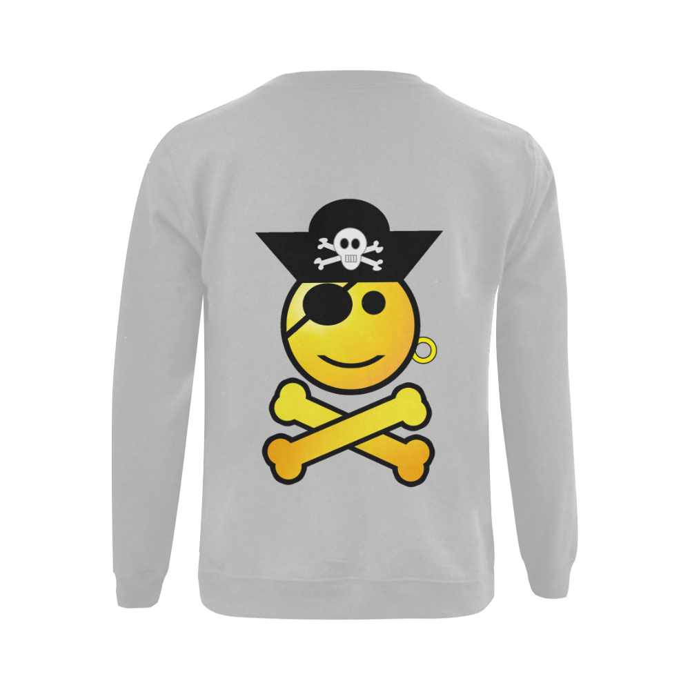 Pirate Emoticon - Smiley Emoji Gildan Crewneck Sweatshirt(NEW) (Model H01)