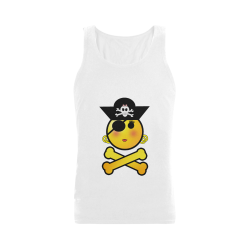 Pirate Emoticon - Smiley Emoji Girl Plus-size Men's Shoulder-Free Tank Top (Model T33)