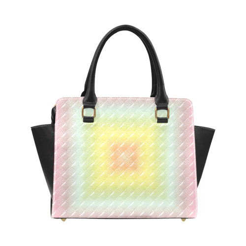 Soft Multicolour Square Classic Shoulder Handbag (Model 1653)