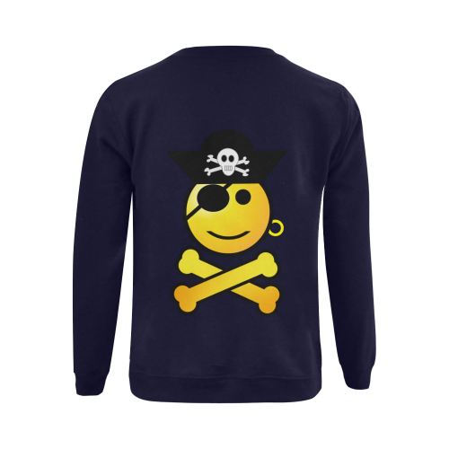 Pirate Emoticon - Smiley Emoji Gildan Crewneck Sweatshirt(NEW) (Model H01)