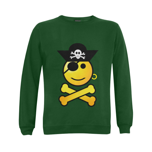 Pirate Emoticon - Smiley Emoji Gildan Crewneck Sweatshirt(NEW) (Model H01)