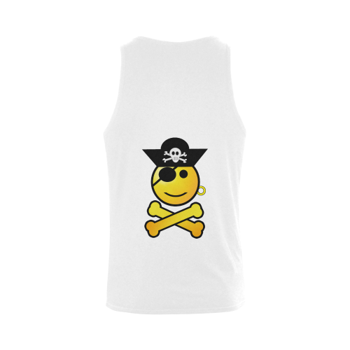 Pirate Emoticon - Smiley Emoji Plus-size Men's Shoulder-Free Tank Top (Model T33)