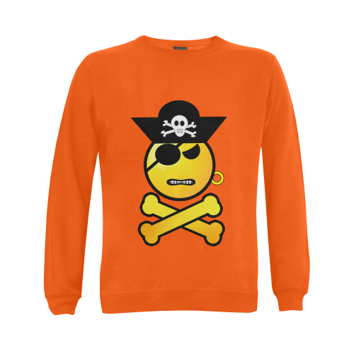 Pirate Emoticon - Frowning Emoji Gildan Crewneck Sweatshirt(NEW) (Model H01)