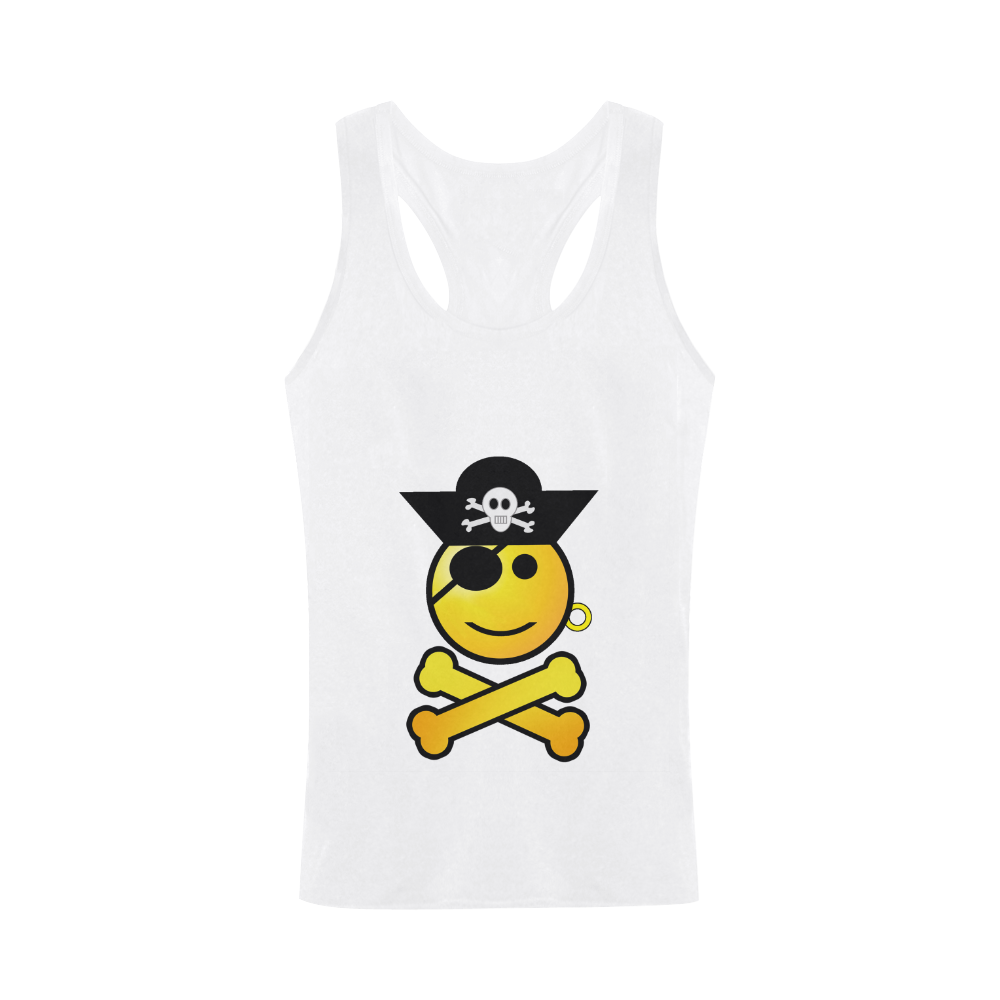 Pirate Emoticon - Smiley Emoji Plus-size Men's I-shaped Tank Top (Model T32)