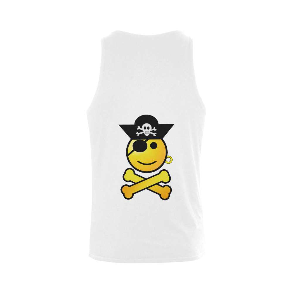 Pirate Emoticon - Smiley Emoji Men's Shoulder-Free Tank Top (Model T33)
