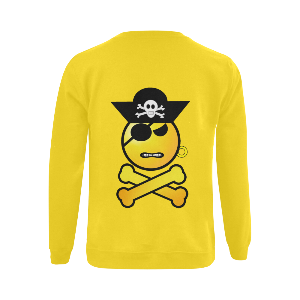 Pirate Emoticon - Frowning Emoji Gildan Crewneck Sweatshirt(NEW) (Model H01)