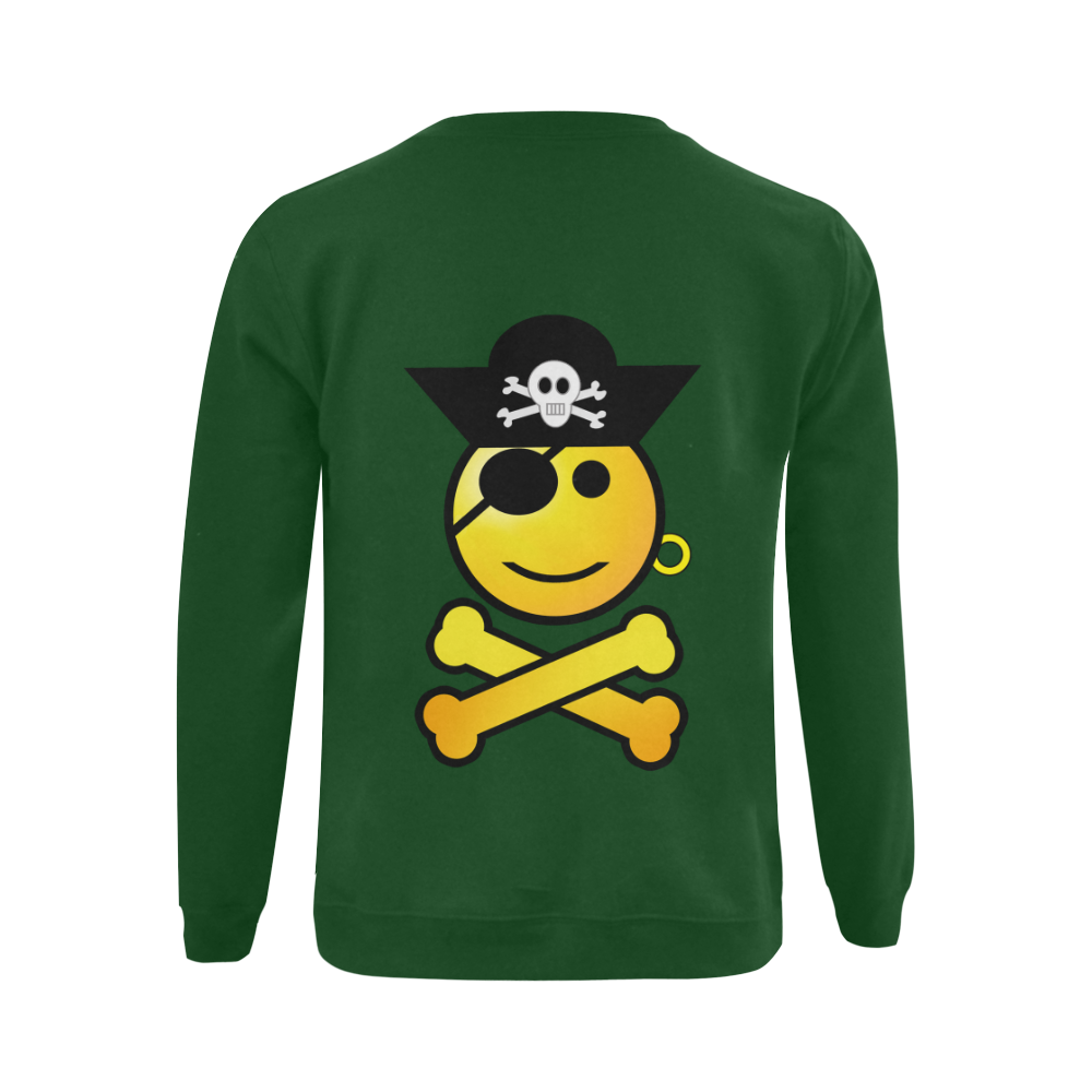 Pirate Emoticon - Smiley Emoji Gildan Crewneck Sweatshirt(NEW) (Model H01)