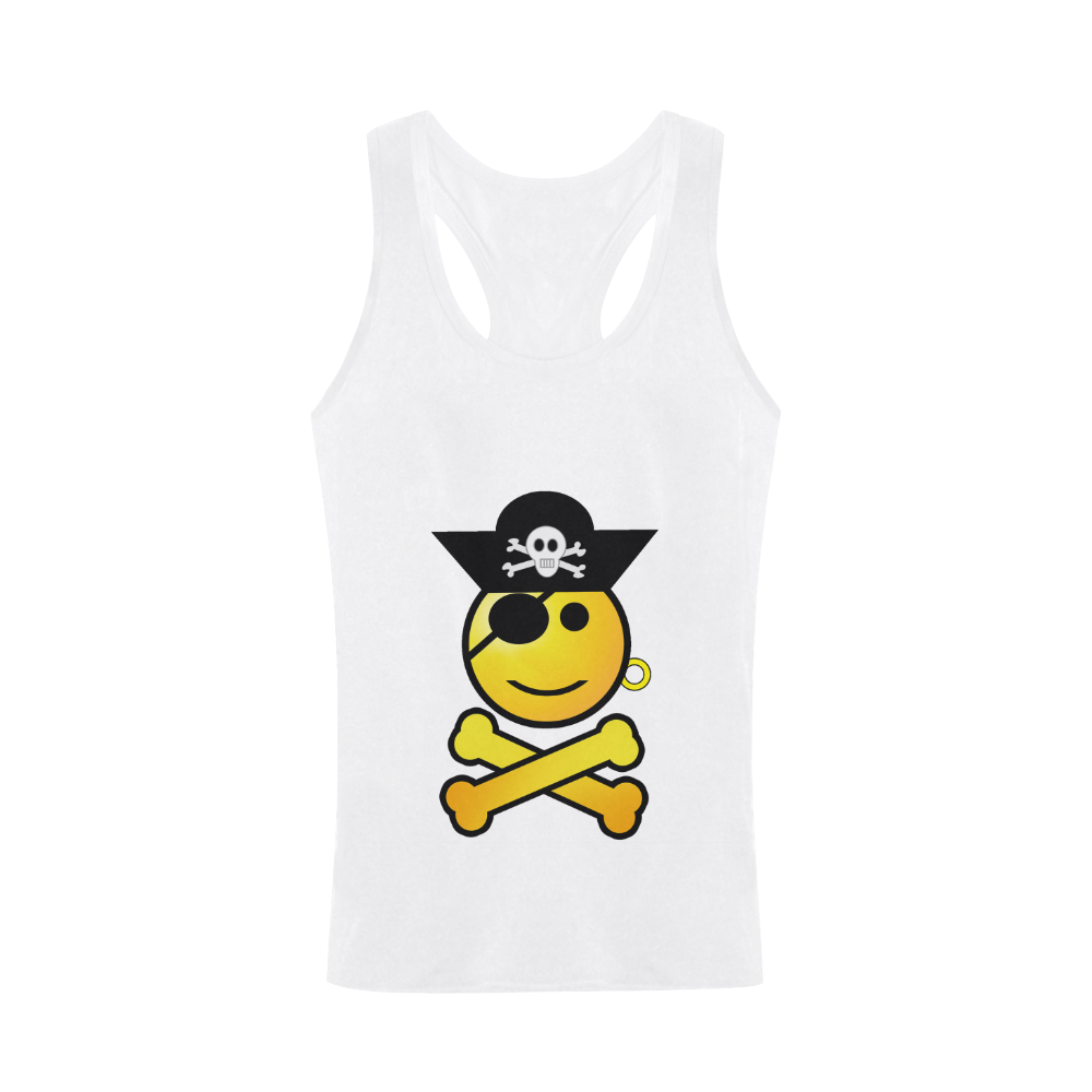Pirate Emoticon - Smiley Emoji Men's I-shaped Tank Top (Model T32)