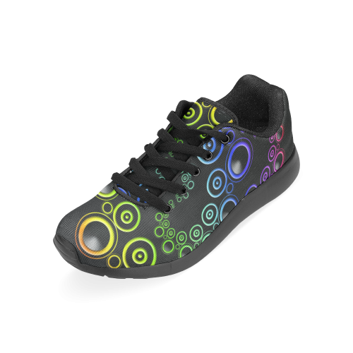 Rainbow Retro Circles by ArtformDesigns Women’s Running Shoes (Model 020)