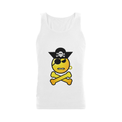 Pirate Emoticon - Frowning Emoji Plus-size Men's Shoulder-Free Tank Top (Model T33)