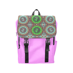 yin yang in art style and golden flowers Casual Shoulders Backpack (Model 1623)