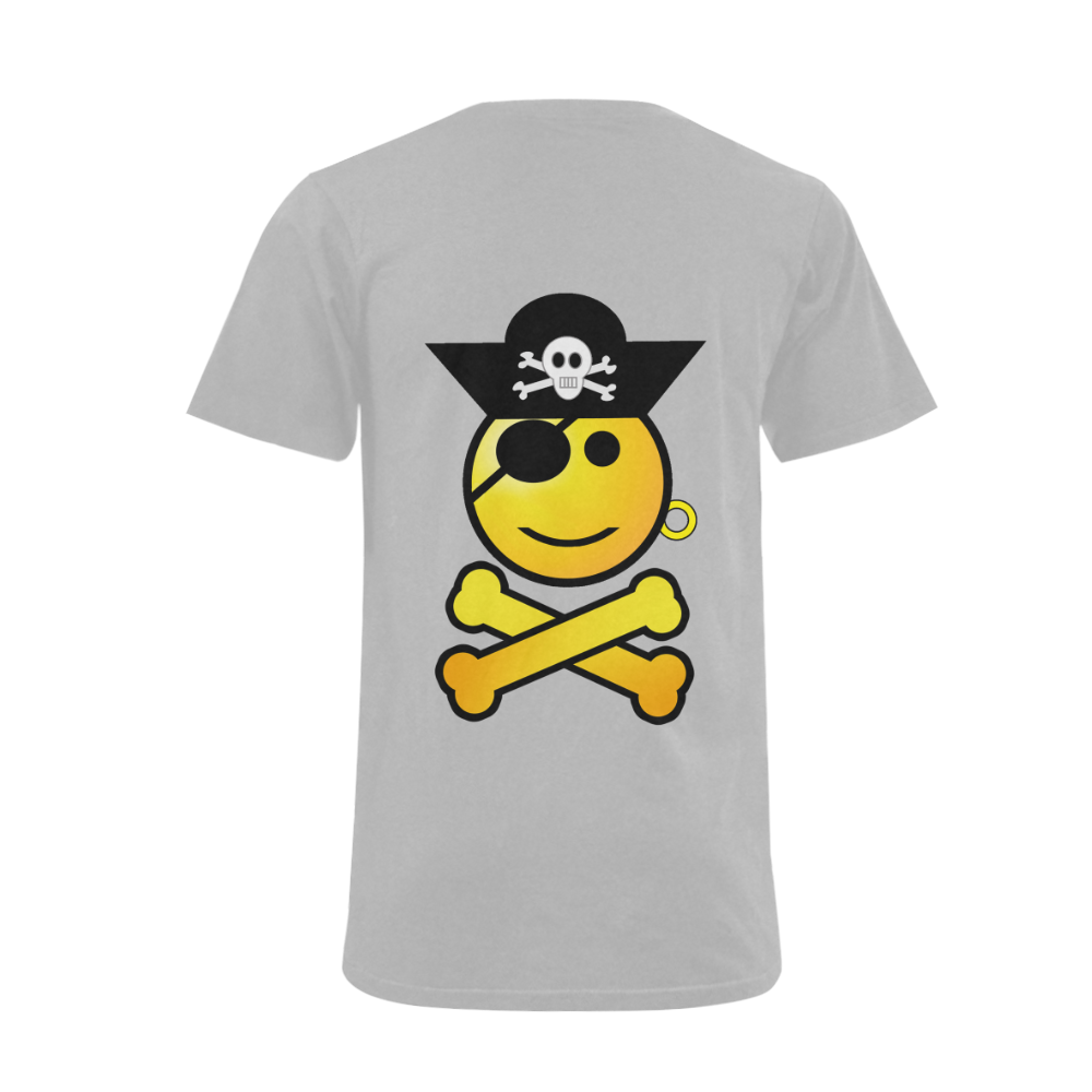Pirate Emoticon - Smiley Emoji Men's V-Neck T-shirt  Big Size(USA Size) (Model T10)