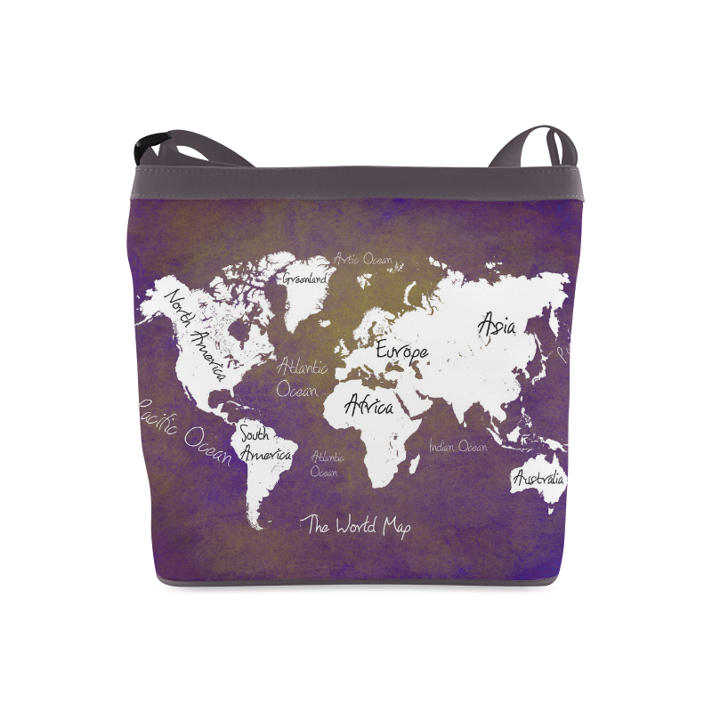 world map Crossbody Bags (Model 1613)