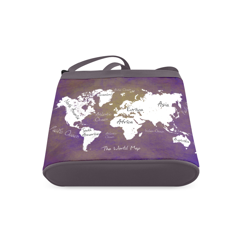 world map Crossbody Bags (Model 1613)