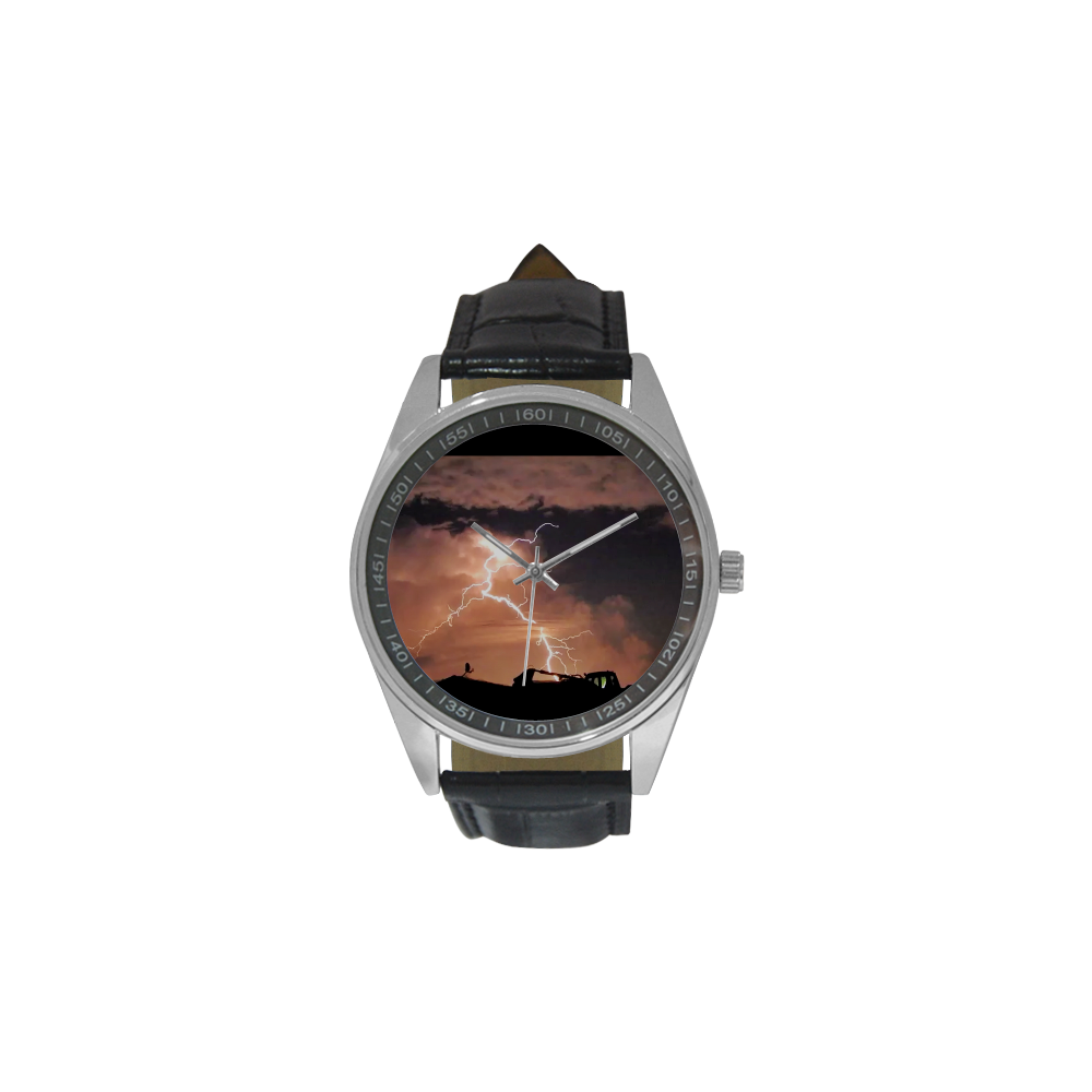 Mister Lightning Men's Casual Leather Strap Watch(Model 211)