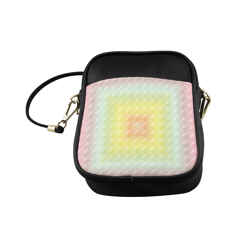 Soft Multicolour Square Sling Bag (Model 1627)