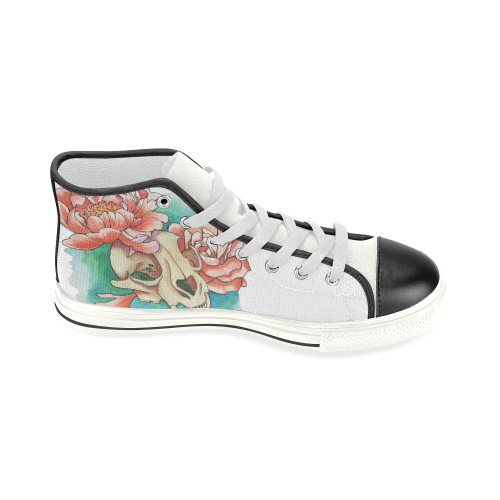 skull2 Women's Classic High Top Canvas Shoes (Model 017)