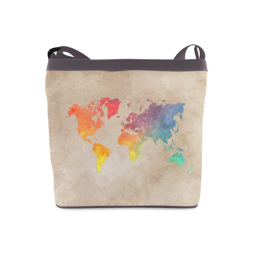 world map Crossbody Bags (Model 1613)