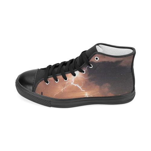 Mister Lightning Women's Classic High Top Canvas Shoes (Model 017)