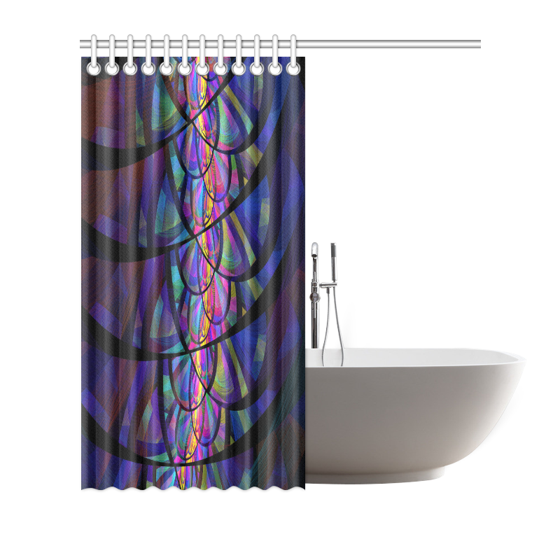 Stained Glass Shower Curtain 72"x72"