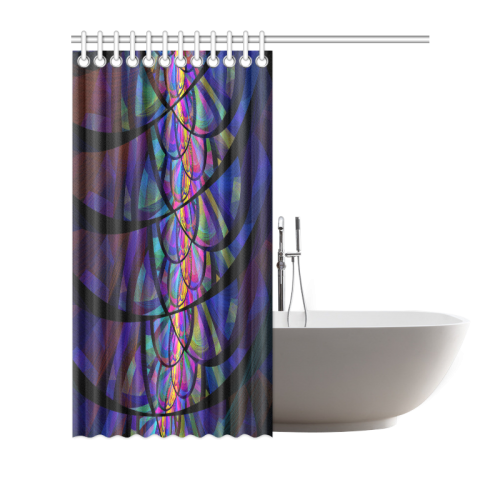 Stained Glass Shower Curtain 72"x72"