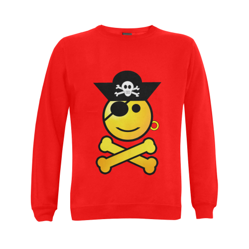 Pirate Emoticon - Smiley Emoji Gildan Crewneck Sweatshirt(NEW) (Model H01)