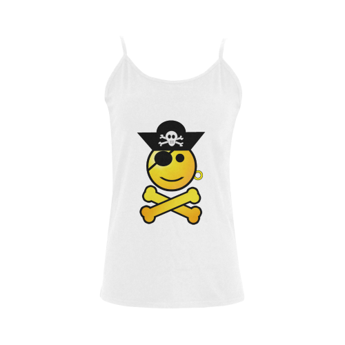 Pirate Emoticon - Smiley Emoji Women's Spaghetti Top (USA Size) (Model T34)