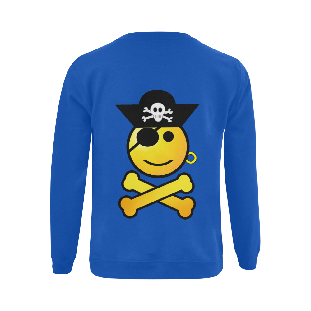 Pirate Emoticon - Smiley Emoji Gildan Crewneck Sweatshirt(NEW) (Model H01)