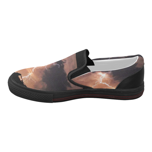 Mister Lightning Women's Slip-on Canvas Shoes (Model 019)