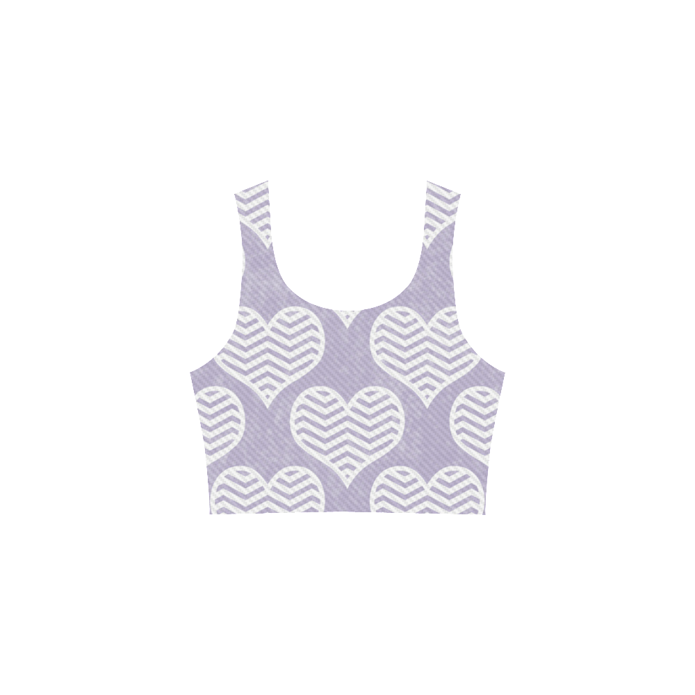 Purple and White Chevron Hearts Atalanta Sundress (Model D04)