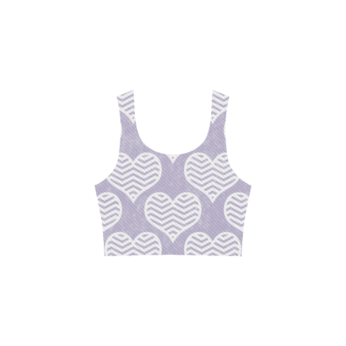 Purple and White Chevron Hearts Atalanta Sundress (Model D04)