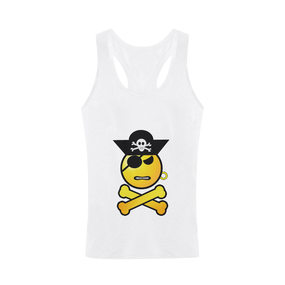 Pirate Emoticon - Frowning Emoji Plus-size Men's I-shaped Tank Top (Model T32)