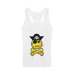 Pirate Emoticon - Frowning Emoji Plus-size Men's I-shaped Tank Top (Model T32)