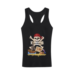 Pirate Ship, Treasure Chest and Jolly Roger Plus-size Men's I-shaped Tank Top (Model T32)