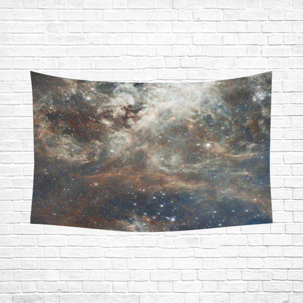 Galactic Dust Cotton Linen Wall Tapestry 90"x 60"