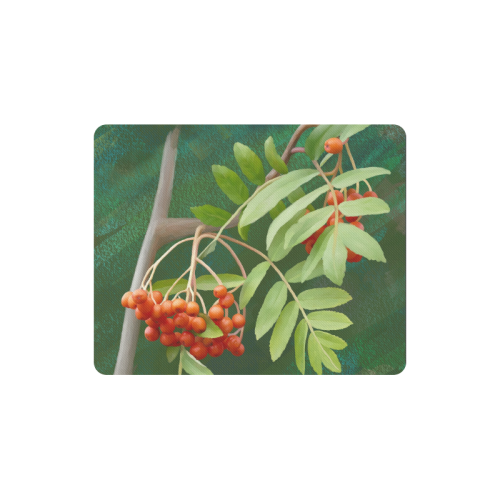 Watercolor Rowan tree - Sorbus aucuparia Rectangle Mousepad