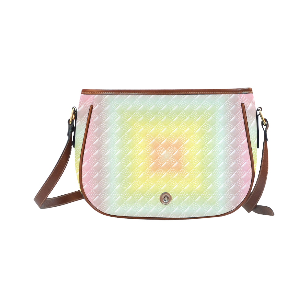 Soft Multicolour Square Saddle Bag/Small (Model 1649) Full Customization