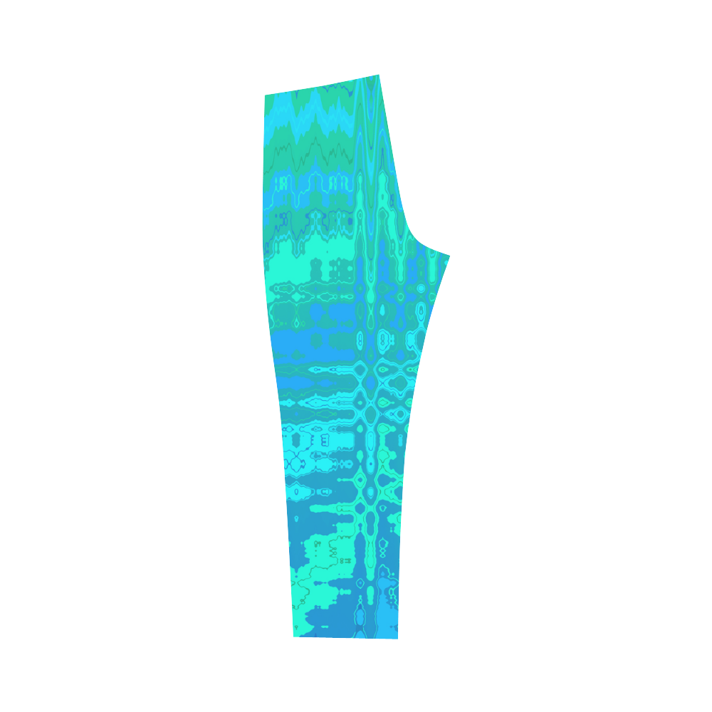 Ocean Ripple Abstract by ArtformDesigns Capri Legging (Model L02)