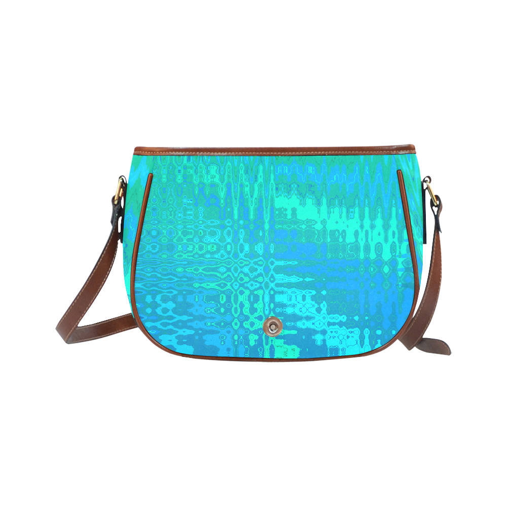 Ocean Ripple Abstract by ArtformDesigns Saddle Bag/Small (Model 1649) Full Customization