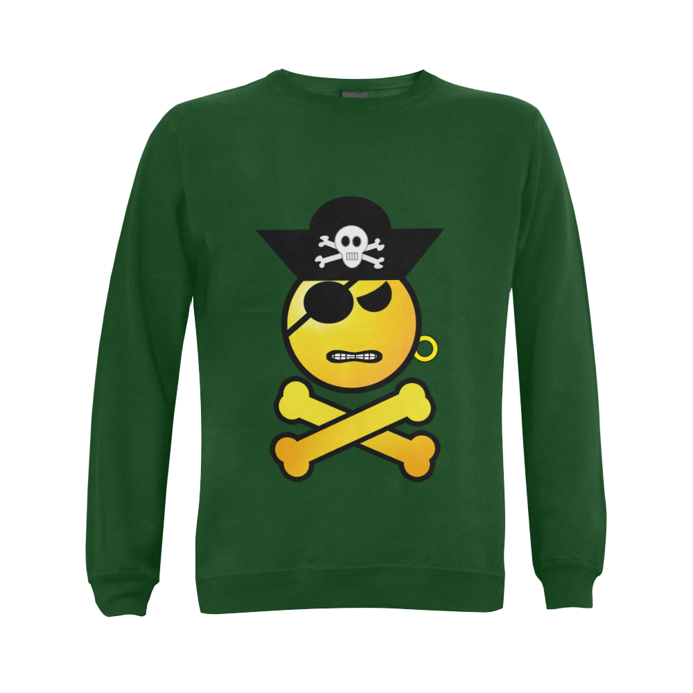 Pirate Emoticon - Frowning Emoji Gildan Crewneck Sweatshirt(NEW) (Model H01)