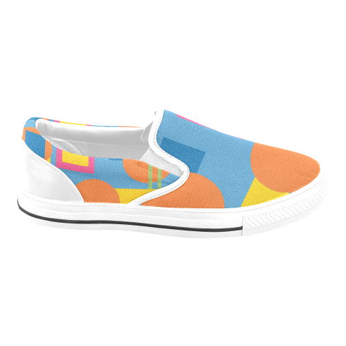 Geometry Women's Unusual Slip-on Canvas Shoes (Model 019)