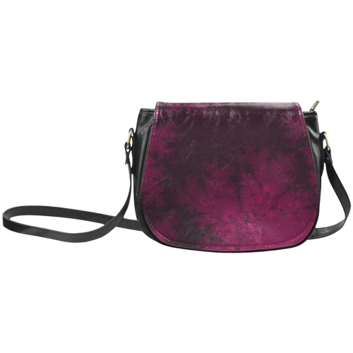 Frosty Fuchsia Fantasy Fractal Abstract Classic Saddle Bag/Small (Model 1648)