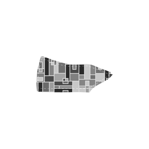 Monochrome Geometric Blocks by ArtformDesigns Men's Slip-on Canvas Shoes (Model 019)