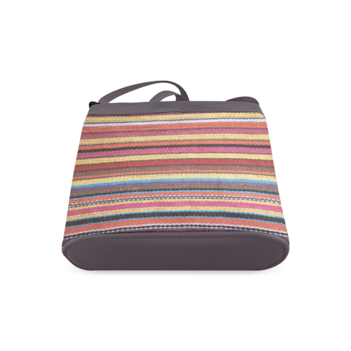 Traditional WOVEN STRIPES FABRIC - colored Crossbody Bags (Model 1613)